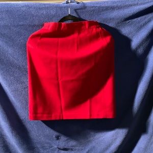 Red vintage wool skirt